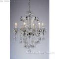 White and Clear E14 220V Glass and Crystal Chandelier Lighting H5037-6